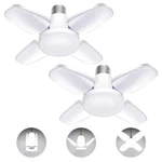 Led Garage Lights 2 Pack, 50w 5000lm 6500k E26/e27 Ceiling Light With 4 Adjus.... Fixed Price $22.21.