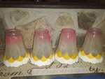 Vintage Unique Hand Painted Flower Ceiling Fan Frosted Glass Light Shade Cover. Fixed Price $14.99.