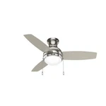 Hunter 52764 Betsy 44 In. Indoor Brushed Nickel Ceiling Fan With Led Light Kit. Fixed Price $97.88.