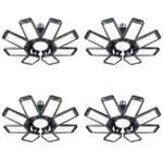 Topaubub 4-pack 220w 22000lm Led Garage Lights, 8+1 Deformable Panels, 6500k. Fixed Price $86.98.