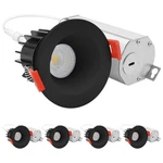 Luxrite 2" Led Spotlight With Black Trim 8w 600lm 5cct Dimmable Twist N Lock 4pk. Fixed Price $199.99.