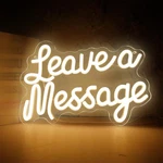 Leave A Message Neon Sign Led Wall Decor Guestbook Welcome Usb Powered Party Lig. Fixed Price $45.96.