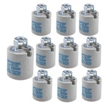 Rextin 10pcs Ceramic Standard Medimun Screw Base Socket E26 E27 Bulb White. Fixed Price $21.04.