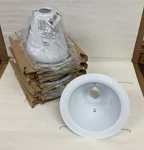 Set Of 6 - Juno 6" White Baffle Recessed Light Trims, Air-loc, Vulite V3034tw-wh. Fixed Price $27.99.