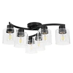 Wilon 20 6-light Large Black Semi Flush Mount Ceiling Light Fixture Clear Glass. Fixed Price $120.67.