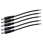 (5-pack) Jacobsparts Dc Power Pigtail Male Barrel Plug 6-inch 5x Male, Black. Fixed Price $7.99.