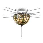 Meyda Lighting 12" Wide Tiffany Dragonfly Fan Light, Ruby/green/blue -. Fixed Price $514.80.