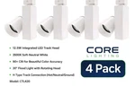 4 Pk Led Track Light Head White 12w = 850lm / 50w Mr16, Floodlight H Type. Fixed Price $65.87.