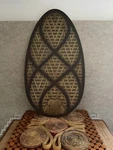 Set Of 5 Kichler Celing Fan Blades New Wicker Brown. Fixed Price $152.00.