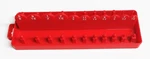 Goliath Industrial Tool Sae Red 1/4" Drive Socket Tray Rack Holder 22 Sockets. Fixed Price $10.99.