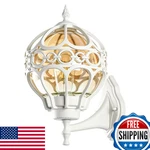 Zanritelit White Globe Outdoor Wall Lights Round Exterior Sconce For Patio. Fixed Price $127.98.