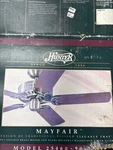 Vintage Hunter Mayfair 52 5 Blade Ceiling Fan Antique Brass Walnut/oak Blades. Fixed Price $199.99.