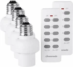 Dewenwils Remote Control Light Lamp Socket Programmable, 4 Sockets 2 Remotes. Fixed Price $27.99.