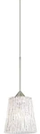 Besa Nico 4 3 1/2"w Nickel Glitter Stone Glass Mini Pendant. Fixed Price $378.00.