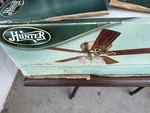 Hunter Low Profile Plus 52" Antique Pewter Ceiling Fan W/ Light #22890 Nos. Fixed Price $199.00.