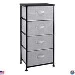 Fabric 4-drawer Storage Organizer Unit For Closet - Black, Space-saving Solution. Fixed Price $62.71.