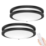 Hepside 2pack Flush Mount Led Ceiling Light With Remote, Dimmable& 3000k-6500k A. Fixed Price $65.50.