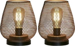Jhy Design Set Of 2 Metal Cage Led Lanterns Battery Powered Cordless Lights. Fixed Price $43.55.
