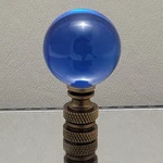 Crystal Ball 30mm Lamp Finials Nickel/polished/antique Bases. Fixed Price $23.00.