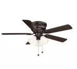 Hampton Bay Clarkston Ii 44 In. Led Indoor Oil Rubbed Bronze Ceiling Fan W Light. Fixed Price $48.99.