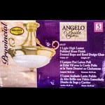 Polished Brass & Frosted Glass Ceiling Light By Angelo Lighting; 5 Bulbs; 19x15. Fixed Price $29.99.