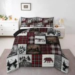 Erosebridal Bear Comforter For Teens Boys Girls Buffalo Plaid Check Bedding. Fixed Price $27.60.