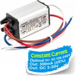 300ma Led Driver Constant Current 3-20v Ip67 Waterproof Ac-dc Power Supply 1-6w. Fixed Price $16.95.