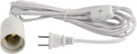 E26 Light Bulb Socket To 2 Prong Ac Power Cord Adapter With Switch 12' Cable. Fixed Price $14.77.