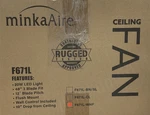 Minkaaire F671l-whf Pure 48" Led Ceiling Fan With Wall Control - Flat White. Fixed Price $68.59.