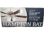 Read! Hampton Bay Sinclair Ii 44 In. Indoor Brushed Nickel Led Ceiling Fan. Fixed Price $53.99.