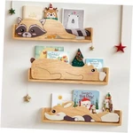3 Floating Shelves, Wall Shelf For Kids Rooms, Woodland Nursery Bookshelves,. Fixed Price $73.70.