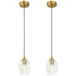 Vonluce E26 Adjustable Pendant Lights Kitchen Island Brushed Gold Modern Fixture. Fixed Price $78.14.