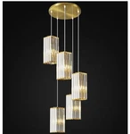 Zhllmq 5-light Gold Pendant Lighting Modern Light Mini Crystal Chandeliers. Fixed Price $29.99.