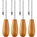 Ceiling Fan Light Extender, 12 Inch Wooden Pull Chain Ornaments (nickel Chain.... Fixed Price $15.76.