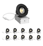 Zyc 3 Inch Gimbal Led Recessed Light - 10 Pack Black. Fixed Price $129.00.