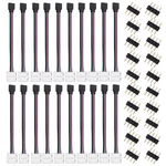Mxuteuk 20 Pack Led 5050 Rgb Solderless 4 Pin 10mm Connectors Kit,strip To Po.... Fixed Price $17.09.