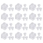 12 Set Cube Corner Code Bracket, Angle Connector Acrylic Transparent W/screws. Fixed Price $11.67.