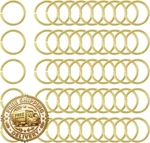 Uxcell 50pcs Open Jump Rings, 15mm/0.59" Od Brass Ring Connectors 1.5mm Thi. Fixed Price $11.69.