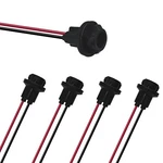 Qkys 5pcs 194 T10 Bulb Socket With Wire Pigtail, 158 Plum Blossom Base, Black. Fixed Price $14.76.