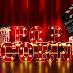 Popcorn 6.3" Light Up Letters Sign Party Decorations Battery Powered Marquee .... Fixed Price $39.24.