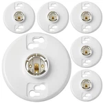 6 Pcs E26 Medium Base Ceiling Lamp Holder Keyless Light Sockets White Bulb So.... Fixed Price $37.27.