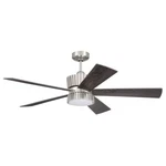 Craftmade Theiry 1 Light 52" Ceiling Fan, Nickel/greywood/white - Try52bnk5. Fixed Price $394.99.