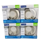 *4 Pack* Progress Lighting 5 In. Brushed Nickel Integrated Led Recessed Trim. Fixed Price $40.77.