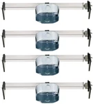 Pack Of 4 Saf-t-braces For Ceiling Fans - Twist & Lock, Silver, 3 Teeth. Fixed Price $158.99.