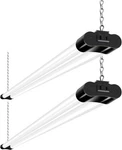 Hykolity 2 Pack 4ft Linkable Led Shop Light For Garage, 4ft-42w, Black. Fixed Price $45.41.