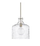 Capital Lighting 325717ad 12" 1-light Water Glass Pendant, Aged Brass *new*. Fixed Price $204.95.