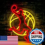 Mvorixa Basketball Neon Sign For Wall Decor Dimmable Slam Dunk Led Light. Fixed Price $53.55.