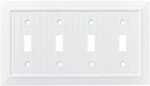 Brainerd W10765-pw Architect Pure White Quad Switch Wall Plate Cover. Fixed Price $12.65.