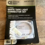 Commercial Electric Cord Led Strip Light 6 Connector Kit White 4pc 1005 875 033. Fixed Price $10.00.