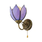 Tiffany Floral Stained Glass Shade Wall Sconce Bedroom Lamp With Pull Chain. Fixed Price $59.90.